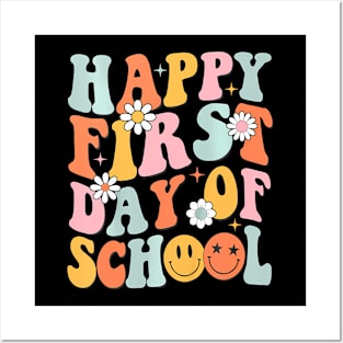 Happy First Day Of School Teachers Kids Back To School Posters and Art